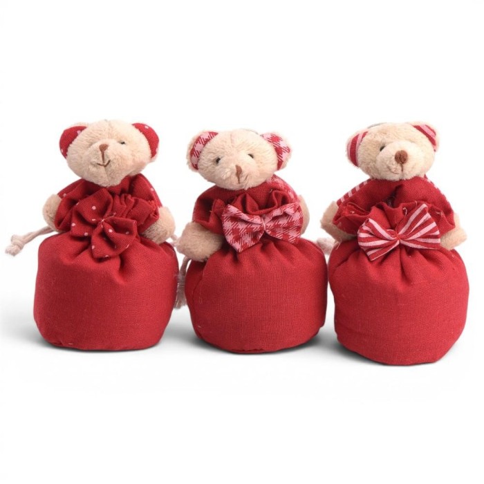 BUSTINA ORSETTO B7.5XH11.5CM RED